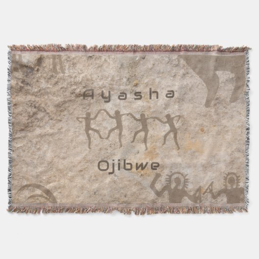 Southwest Petroglyhs Custom Tribe/Name Decke (Vorderseite)