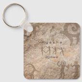 Southwest Petroglyhs Custom Tribe/Name Schlüsselanhänger (Vorderseite)