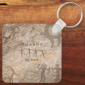 Southwest Petroglyhs Custom Tribe/Name Schlüsselanhänger (Rückseite)