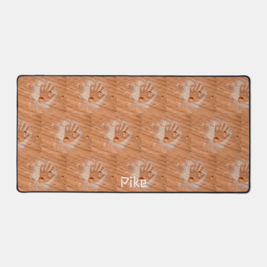 Southwest Petroglyph Hands Personalisiert Schreibtischunterlage (Vorderseite)