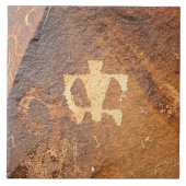 Southwest Petroglyph Keramik Tile Fliese (Vorderseite)