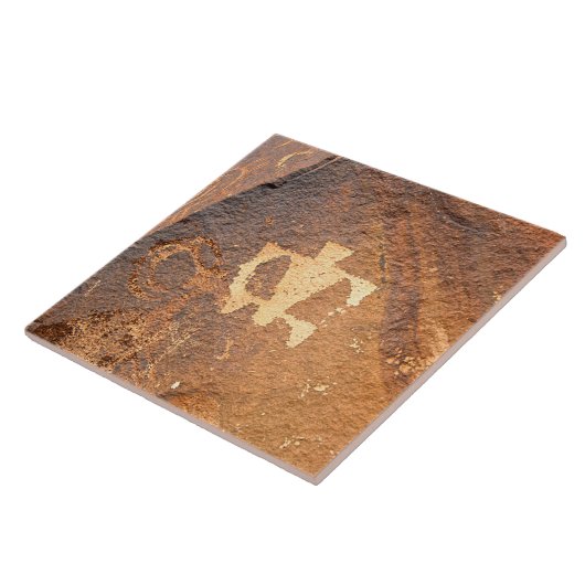 Southwest Petroglyph Keramik Tile Fliese (Seite)