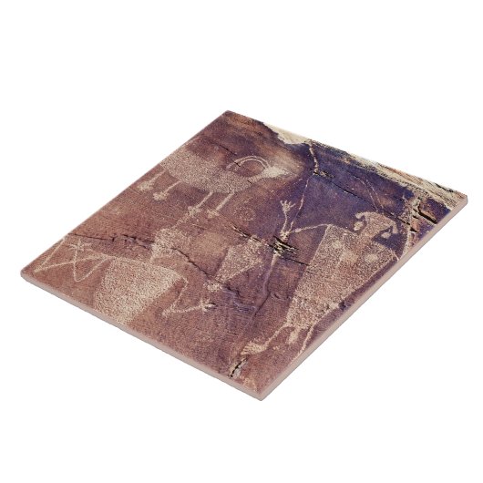 Southwest Petroglyph Keramik Tile Fliese (Seite)