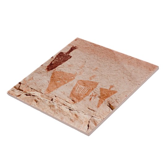 Southwest Petroglyph Keramik Tile Fliese (Seite)