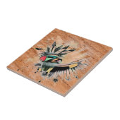 Southwest Petroglyph Native Kachina Dancer Fliese (Seite)