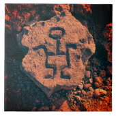 Southwest Petroglyph Prehistorisches Kunstmuseum K Fliese (Vorderseite)