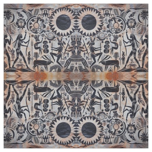 Southwest Petroglyphs Kachina Dancer Pattern Stoff (Muster)