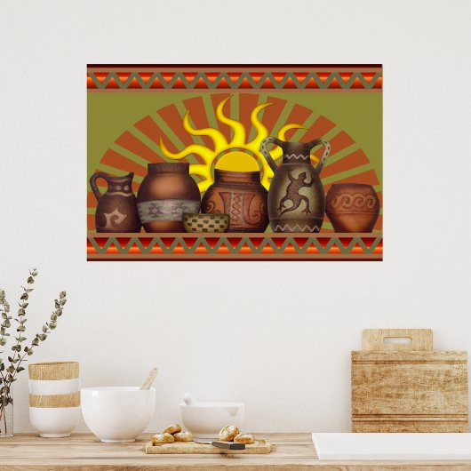 Southwest Pottery Poster (Küche)