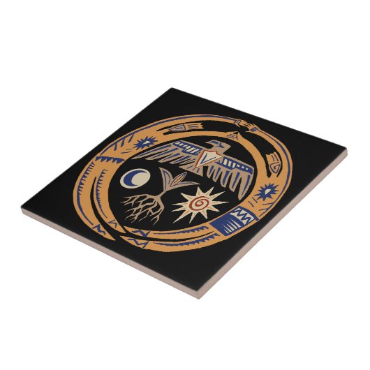 Southwest Rain Dance Spirits Fliese (Seite)