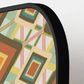 Southwest Retro Pop Art Diamanten Gemustert Pickleball Schläger (Linke Seite)