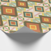 Southwest Retro Pop Art Diamanten Muster Geschenkpapier (Ecke)