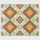 Southwest Retro Pop Art Diamanten Muster Geschenkpapier (Flach)