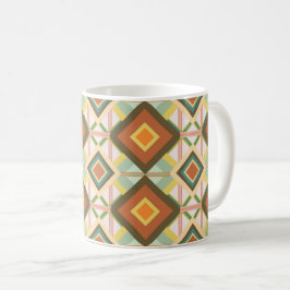 Southwest Retro Pop Art Diamanten Muster Kaffeetasse