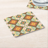 Southwest Retro Pop Art Diamanten Muster Rechteckiger Pappuntersetzer (angewinkelt)