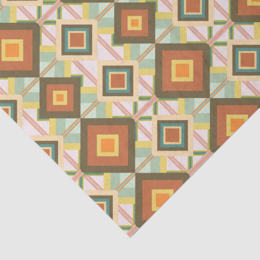 Southwest Retro Pop Art Diamanten Muster Seidenpapier (Ausschnitt)