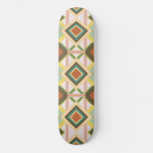 Southwest Retro Pop Art Diamanten Muster Skateboard (Vorderseite)