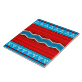 Southwest River Canyon Geometric Red Turquoise Fliese (Seite)