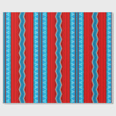 Southwest River Canyon Geometric Red Turquoise Geschenkpapier (Flach)