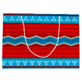 Southwest River Canyon Geometric Red Turquoise Große Geschenktüte (Rückseite)