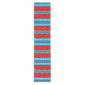 Southwest River Canyon Geometric Red Turquoise Kurzer Tischläufer (Vorderseite)