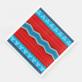 Southwest River Canyon Geometric Red Turquoise Serviette (Ecke)