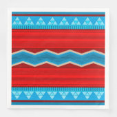 Southwest River Canyon Geometric Red Turquoise Serviette (Vorderseite)