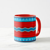 Southwest River Canyon Geometric Red Turquoise Tasse (VorderseiteRechts)