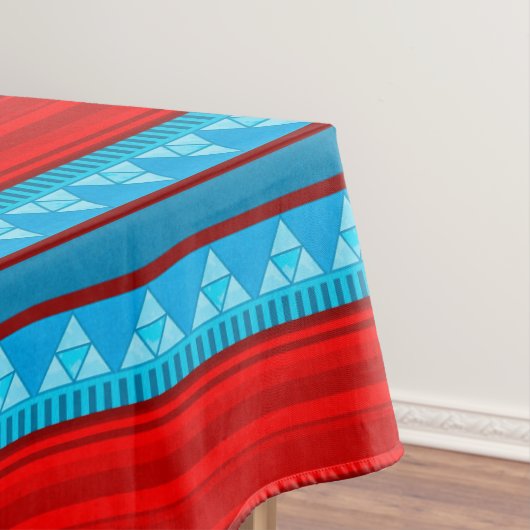 Southwest River Canyon Geometric Red Turquoise Tischdecke (Beispiel)