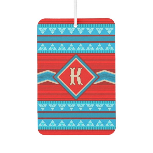 Southwest River Canyon Personalized Red Turquoise Autolufterfrischer (Vorderseite)