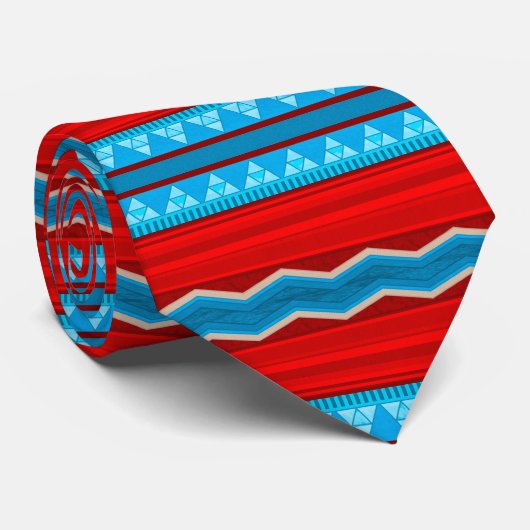 Southwest River Canyon Red and Turquoise Krawatte (Gerollt)