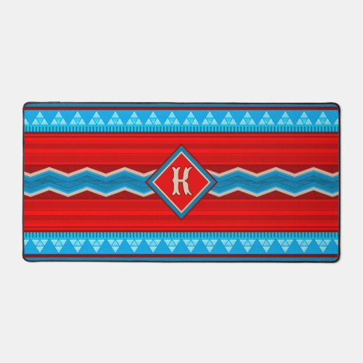 Southwest River Canyon Red Turquoise Personalized Schreibtischunterlage (Vorderseite)