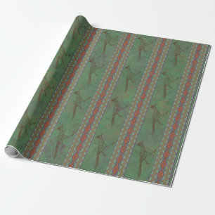 Southwest Roadrunner Beifuß Grün Geschenkpapier