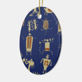 Southwest Rock Art Shaman Keramik Ornament (Links)