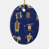 Southwest Rock Art Shaman Keramik Ornament (Vorne)