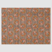 Southwest Rustic Chile Pepper Wreaths Wood Pattern Seidenpapier (Vorderseite)