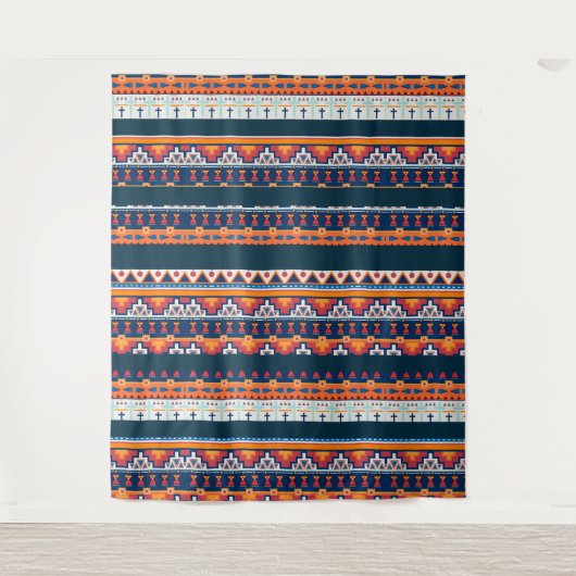 Southwest Santa Fe Wüste Style Boho Native Wandteppich (Vorderseite)