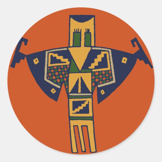 Southwest Shaman Spirit Runder Aufkleber (Vorderseite)