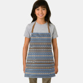 Southwest Style Blue & Tan Geometric Design Klein Schürze (Insitu)