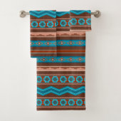 Southwest Style Geometric Cameron Gorge Design Badhandtuch Set (Insitu)