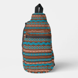 Southwest Style Geometric Cameron Gorge Design Crossbody Bag
