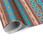 Southwest Style Geometric Cameron Gorge Design Geschenkpapier (Rolleneckpunkt)
