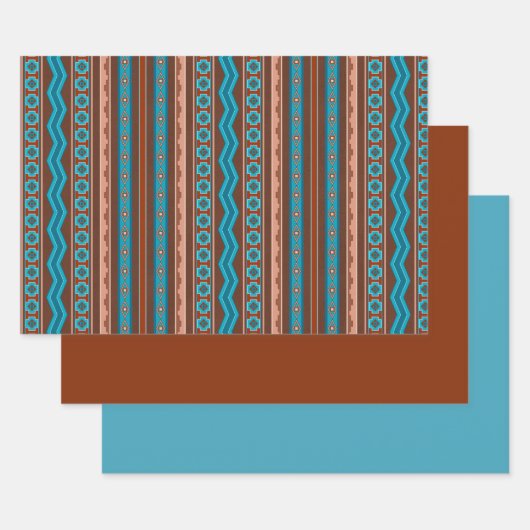 Southwest Style Geometric Cameron Gorge Design Geschenkpapier Set (Set)