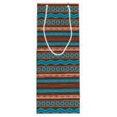 Southwest Style Geometric Cameron Gorge Design Geschenktüte Für Weinflaschen (Rückseite)