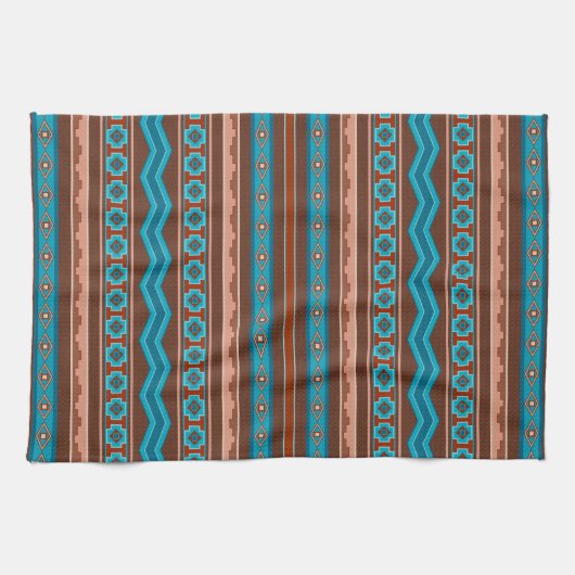 Southwest Style Geometric Cameron Gorge Design Geschirrtuch (Horizontal)