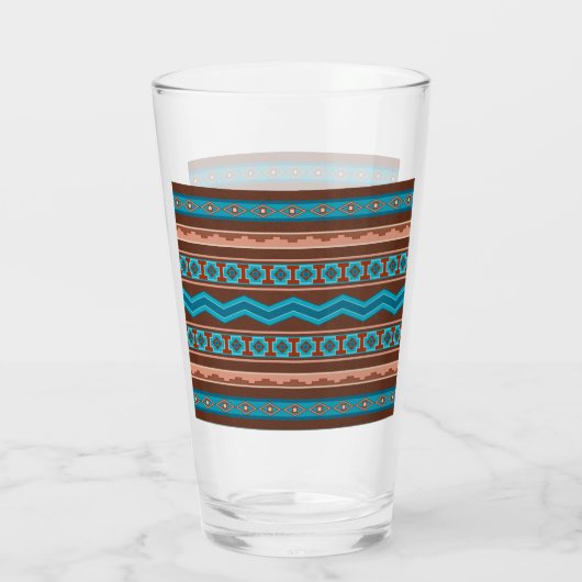 Southwest Style Geometric Cameron Gorge Design Glas (Rückseite)