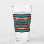 Southwest Style Geometric Cameron Gorge Design Glas (Vorderseite)