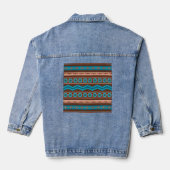 Southwest Style Geometric Cameron Gorge Design Jeansjacke (Rückseite)