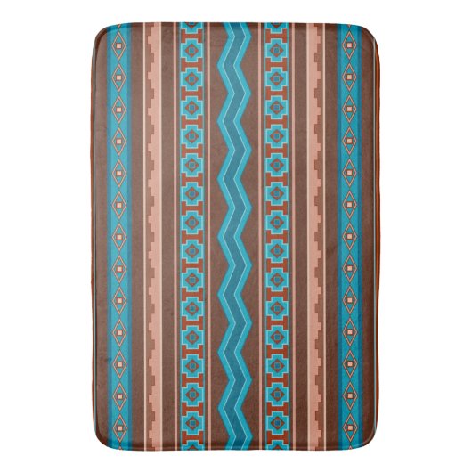 Southwest Style Geometric Cameron Gorge Design Lg Badematte (Vorderseite Vertikal)