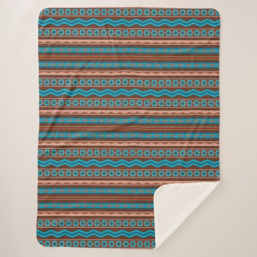 Southwest Style Geometric Cameron Gorge Design Lg Sherpadecke (Vorderseite)