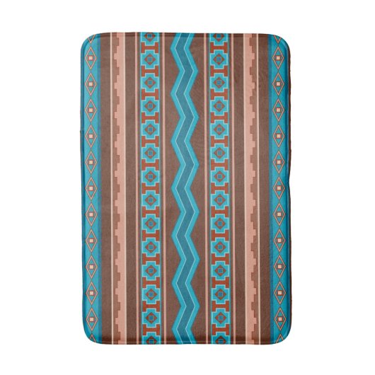Southwest Style Geometric Cameron Gorge Design Med Badematte (Vorderseite Vertikal)
